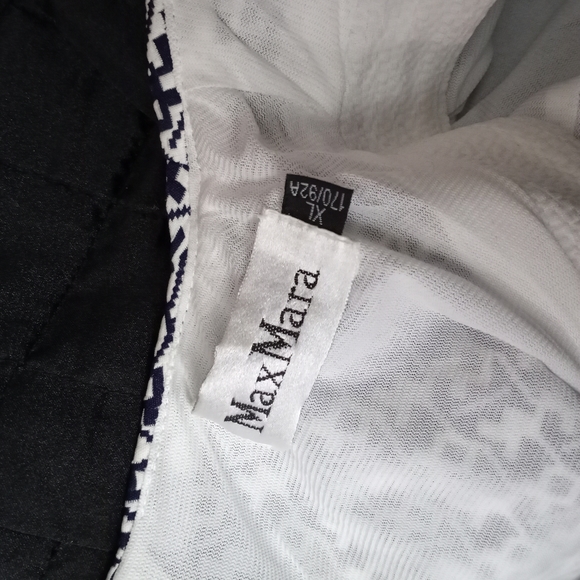 Vintage MAXMARA Blue & White Sleevess Dress - Picture 3 of 6